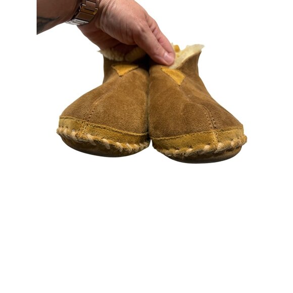 L.L. Bean Wicked Good Slippers Shearling Lined Brown-sz 9 - Picture 7 of 8